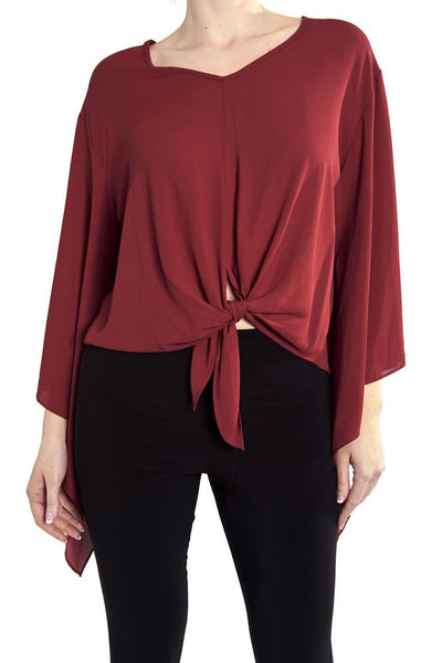 Joseph-Ribkoff-red-tie-front-blouse
